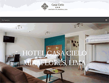 Tablet Screenshot of hotelcasacielo.com